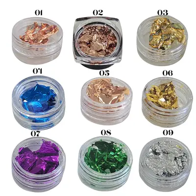 Folhas De Ouro, Prata e Coloridos Tipo:03