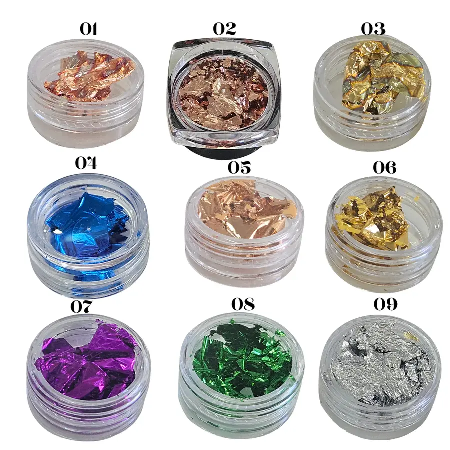 Folhas De Ouro, Prata e Coloridos