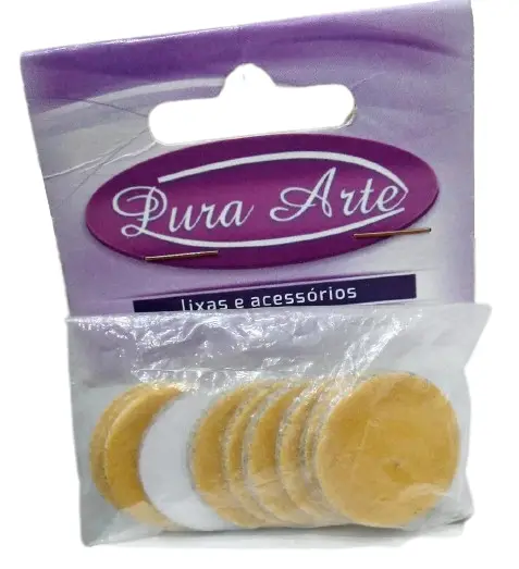 Lixa de Unhas REFIL MOEDA G80 AMARELA PURA ARTE 24 und