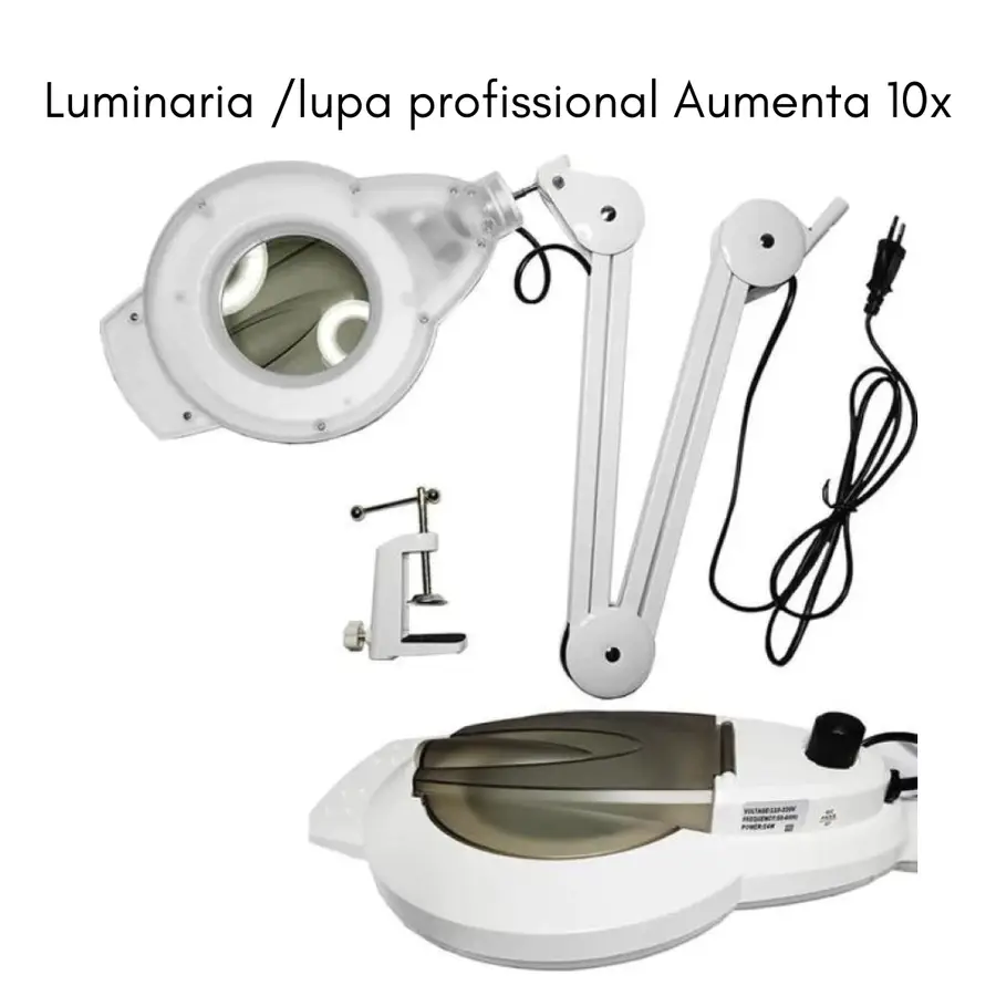 Luminária de Mesa com Lupa