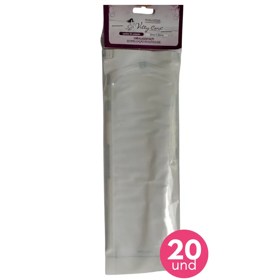 Envelope para Esterilização VILTY 90x260mm 20und
