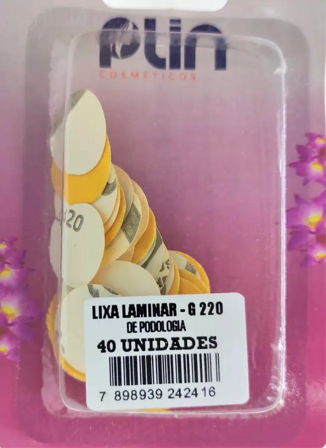 Lixa de Podologia LAMINAR C/ 40 UND GR 220 PLIN