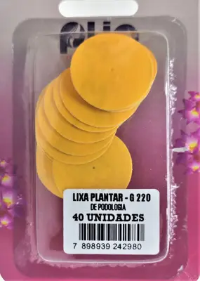 Lixa de Podologia PLANTAR C/ 40 UND GR 220 PLIN
