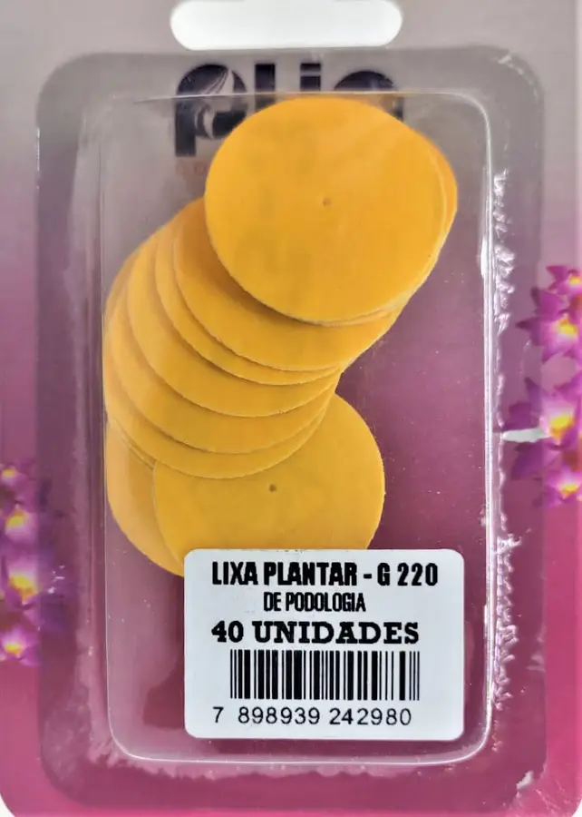 Lixa de Podologia PLANTAR C/ 40 UND GR 220 PLIN