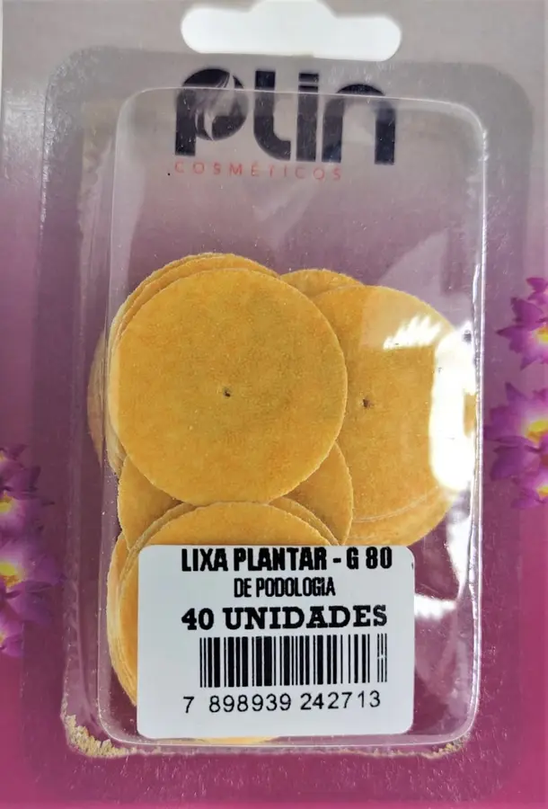 Lixa de Podologia PLANTAR C/ 40 UND GR80 PLIN
