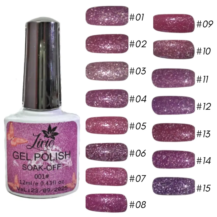 Esmalte Gel Refletivo LÍRIO ROSAS12ml