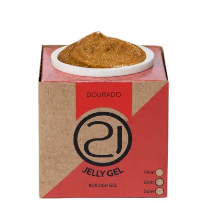 Gel Ecoline Jelly Gel Dourado 14ml NAILS 21