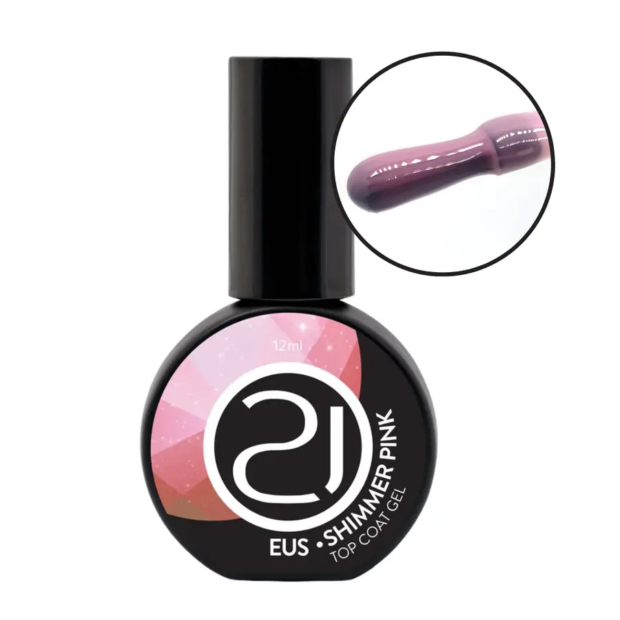 Top Coat EUS Shimmer Pink 12ml NAILS 21