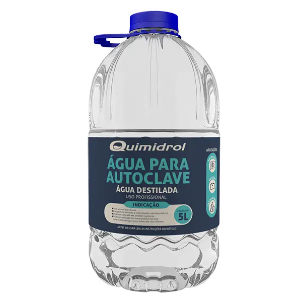 Água destilada 5L QUIMIDROL