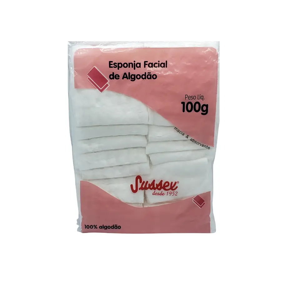 Algodão Esponja Facial 100g SUSSEX