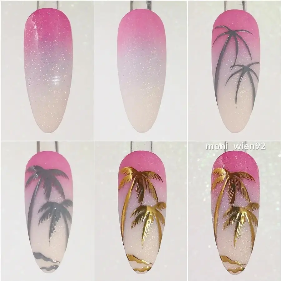 Pincel Art Rosa/dourado