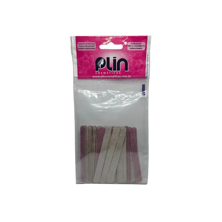 Mini Lixa de Unha Rosa 8CM c/50 und PLIN