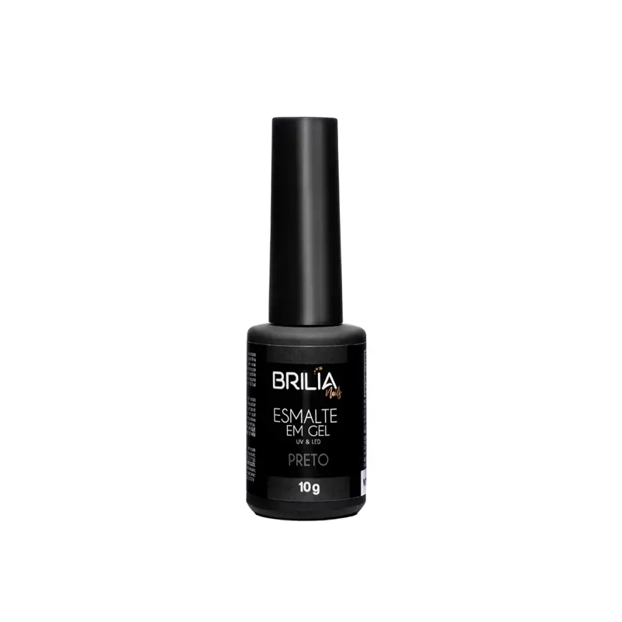Esmalte Gel PRETO BRILIA NAILS 10g