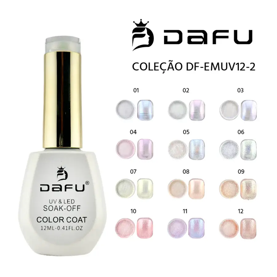Esmalte em Gel DAFU 12ML COLOR COAT EMUV12-2