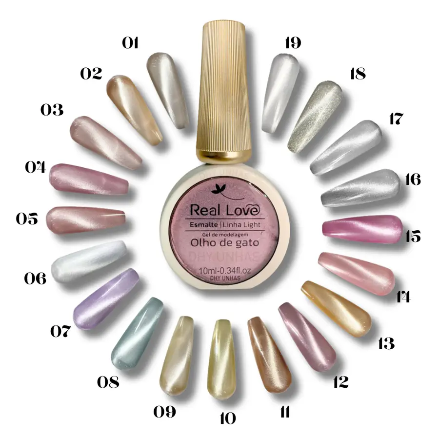 Esmalte Gel Olho de Gato Refletivo 10ml REAL LOVE