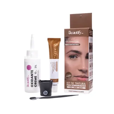 Kit Tintura CASTANHO CLARO 10g BEAUTIFY PRO