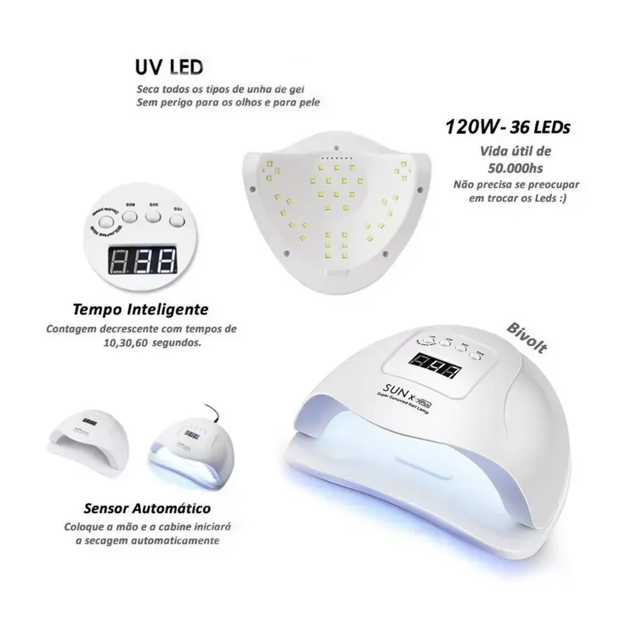 Cabine Estufa Led/Uv 72w